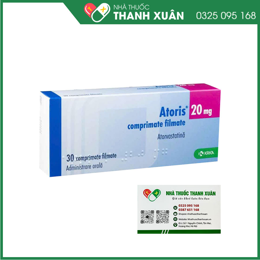 Thuốc Atoris 20mg điều trị rối loạn mỡ máu nguyên phát và rối loạn lipid máu hỗn hợp